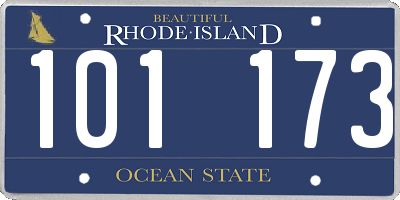 RI license plate 101173