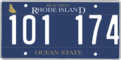 RI license plate 101174