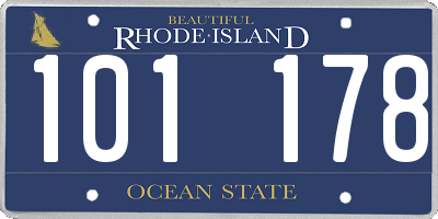 RI license plate 101178