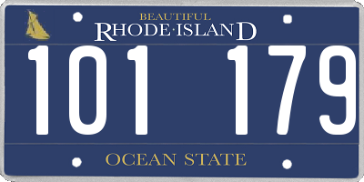 RI license plate 101179