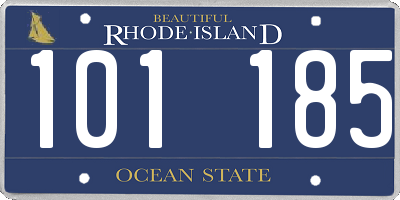 RI license plate 101185