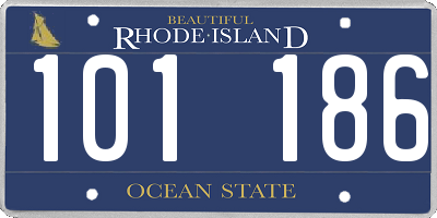 RI license plate 101186