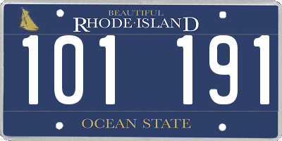RI license plate 101191