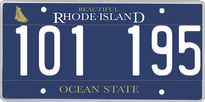 RI license plate 101195