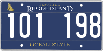 RI license plate 101198