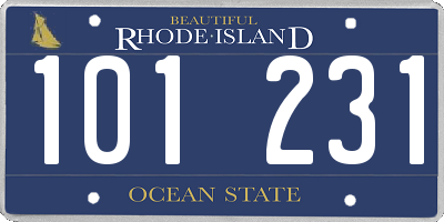 RI license plate 101231