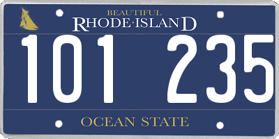 RI license plate 101235