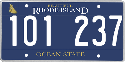 RI license plate 101237