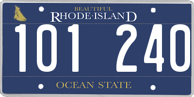 RI license plate 101240