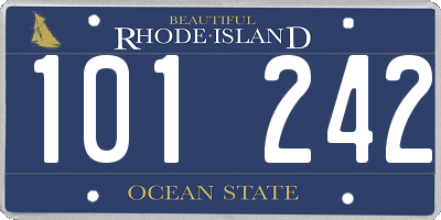 RI license plate 101242
