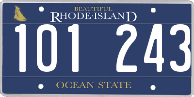 RI license plate 101243