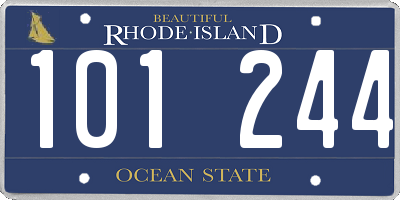 RI license plate 101244