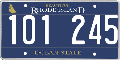 RI license plate 101245