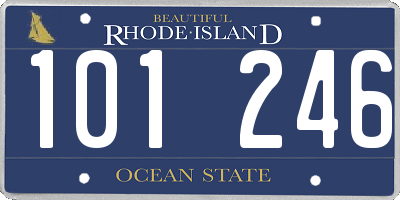 RI license plate 101246