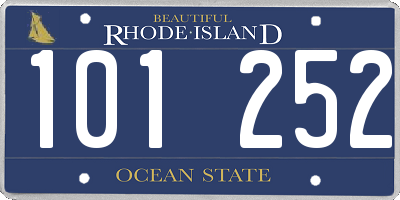 RI license plate 101252