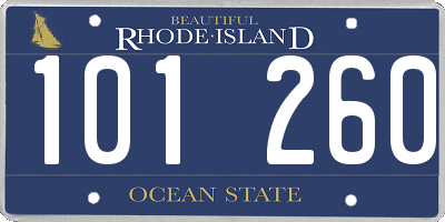 RI license plate 101260