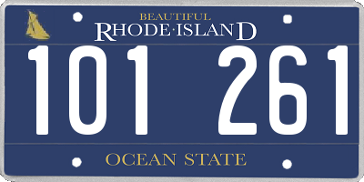 RI license plate 101261
