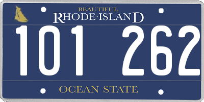 RI license plate 101262