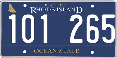 RI license plate 101265