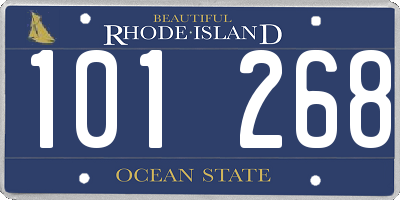 RI license plate 101268