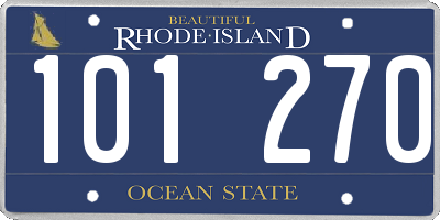RI license plate 101270