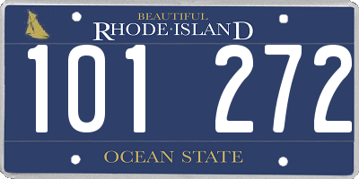 RI license plate 101272