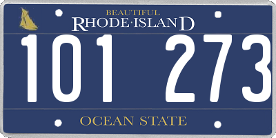 RI license plate 101273