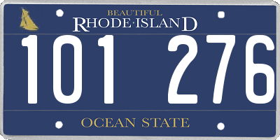 RI license plate 101276