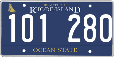 RI license plate 101280