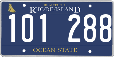 RI license plate 101288