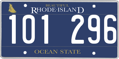 RI license plate 101296