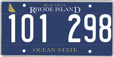 RI license plate 101298