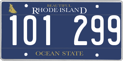 RI license plate 101299
