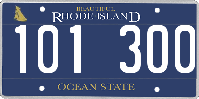 RI license plate 101300