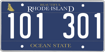 RI license plate 101301