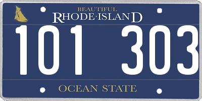 RI license plate 101303