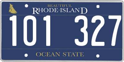 RI license plate 101327