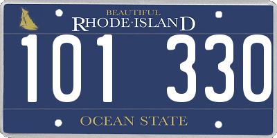RI license plate 101330