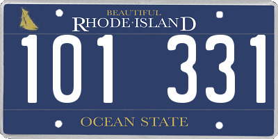 RI license plate 101331
