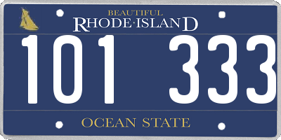 RI license plate 101333