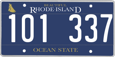 RI license plate 101337