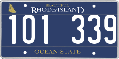 RI license plate 101339