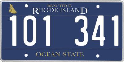 RI license plate 101341