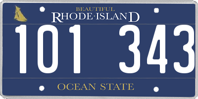 RI license plate 101343