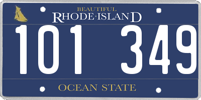 RI license plate 101349