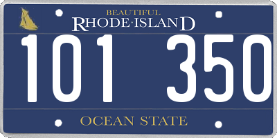 RI license plate 101350