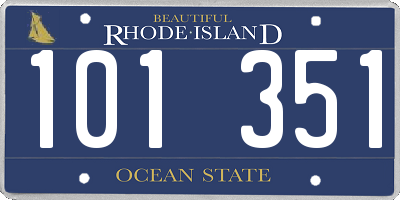 RI license plate 101351