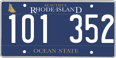 RI license plate 101352