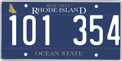 RI license plate 101354
