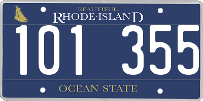 RI license plate 101355